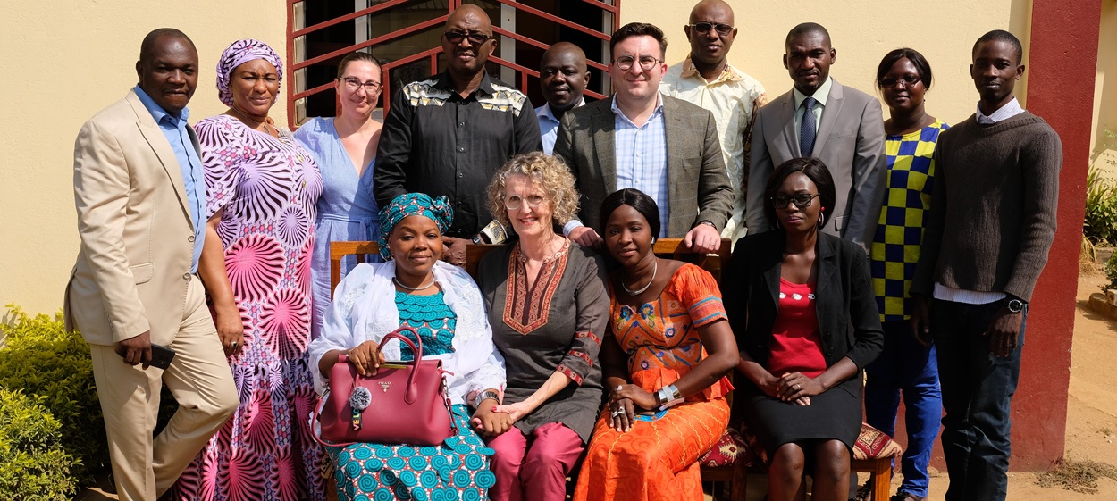 Professor Mark Polizzotto pictured with a group of researchers