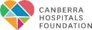 Canberra Hospitals Foundation logo featuring a multicolored heart-shaped geometric icon in orange, yellow, green, blue, pink, and red on the left, with the text &ldquo;CANBERRA HOSPITALS FOUNDATION&rdquo; in dark grey uppercase letters on the right.