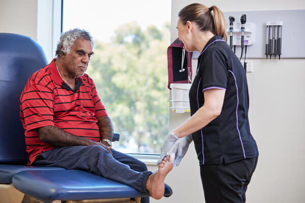 A patient with a sore foot attends a Walk-in Centre to see a nurse