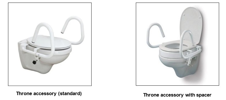 Two different options of throne accessory