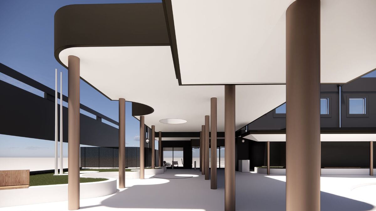 A render of what the new western entry will look like